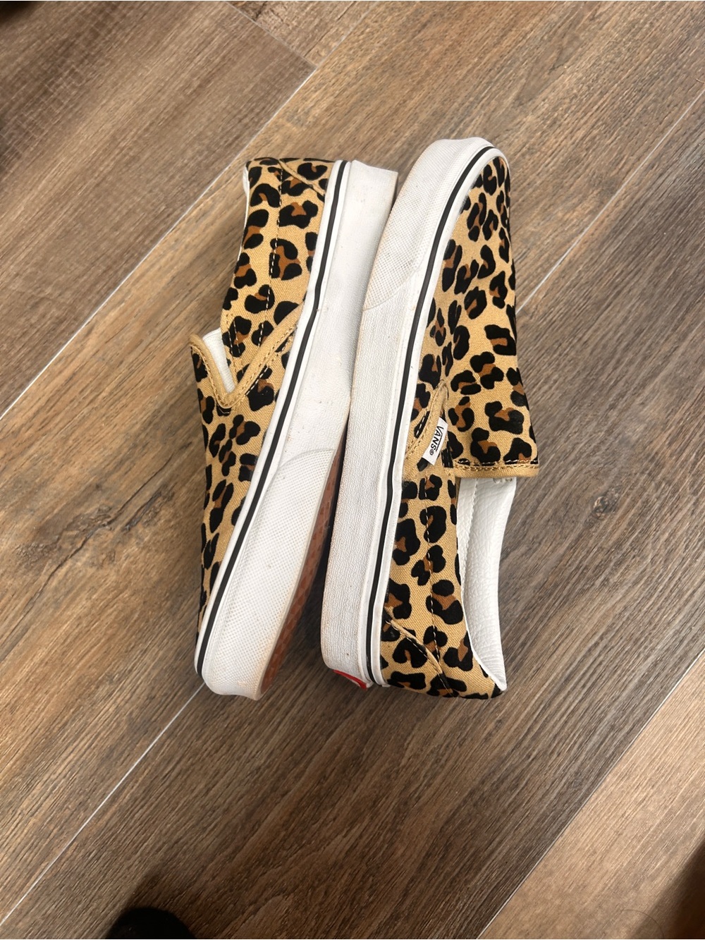 Vans Leopard Print Slip-On Vans Sneakers - Picture 2 of 4